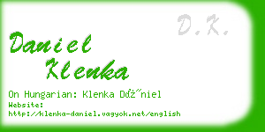 daniel klenka business card